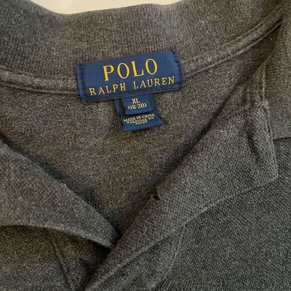 Polo Men’s Long Sleeve Collared Shirt Gray - Picture 2 of 3